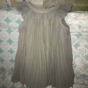 Baby Gap silver pleated dress